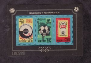 URUGUAY Sc c398 NH S/S of 1974 - Soccer world cup