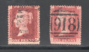 Great Britain 33, Plate #112, and Plate #115,  Used, F,  CV $6.00 .....  2481082