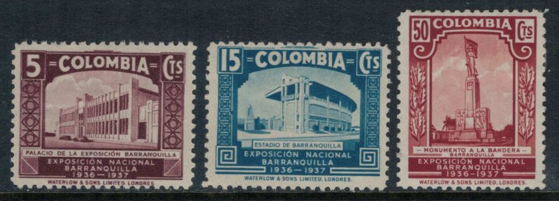 Colombia #448-50*  CV $28.50