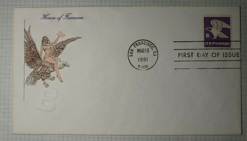 US FDC Sc# 1818 House of Farnan Brate HF Farnan San Francisco CA 1981