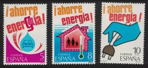 Spain Energy Conservation 3v 1979 MNH SG#2556-2558