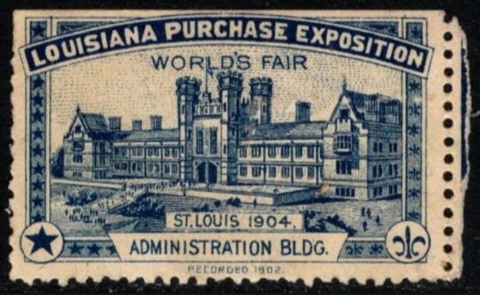 1904 US Poster Stamp St Louis World's Fair Louisiana Purchase