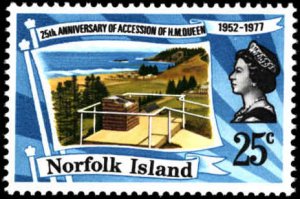 Norfolk Island #218, Complete Set, 1977, Royalty, Never Hinged