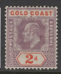 GOLD COAST SG40 1902 2d DULL PURPLE & ORANGE-RED MTD MINT