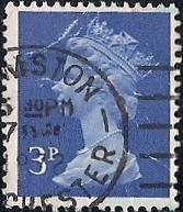 Great Britain #627 3P Queen Elizabeth 2, Stamp used F-VF