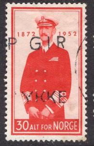 Norway   #327  1952 used King Haakon   30ore