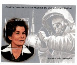 Nicaragua 1996 - Valentina Tereshkova - Souvenir Sheet  - Scott #2167 - MNH