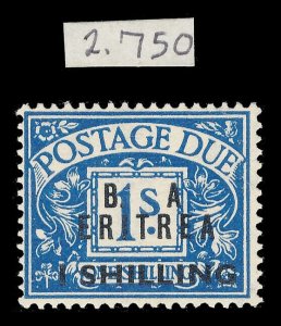 BOFIC - 1950 KGVI Postage Due 1s on 1s MLH NO STOP variety with cert. SG ED10a