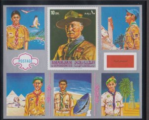 Sharjah MIBlock100, Scouts of Arabia, Souvenir Sheet. Mint NH