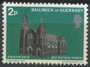 Guernsey  Sc#60 MNH, 2p multi, Christmas 1971: Historic Churches of Guernsey ...