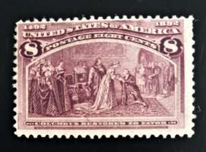 US Stamp Scott# 236 Mint HR Single - Free Shipping / Make Offer