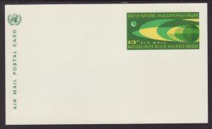 UN New York UXC6 Airmail Postal Card Unused VF