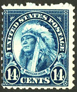 U.S. #695 MINT OG LH TEAR 