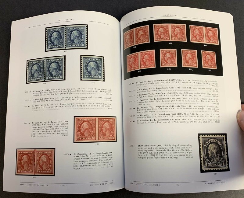 United States Classic Stamps, Robert A. Siegel, Sale #1111, October 27-29, 2015