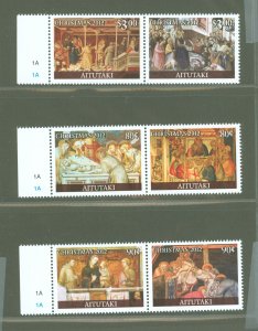 Aitutaki #594-596  Single (Complete Set) (Paintings)