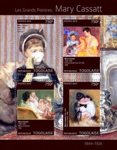 Togo - 2014 American Artist Mary Cassatt  4 Stamp Sheet 20H-939