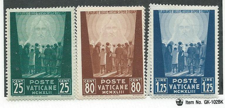 Vatican City #77-79 Picture of Jesus Full set (MNH) CV $0.75