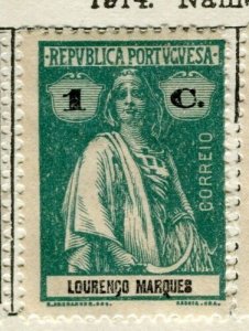 PORTUGUESE LOURENZO MARQUES;  1914 early Ceres issue Mint hinged 1c. value 