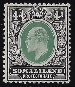 Somaliland Prot. KEVII sg50a/Sc45 chalky paper MH, VF.1905, wmk. MCCA (c794b