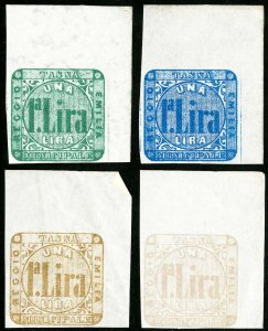 Italy Stamps VF Essay set of 4 Emilia