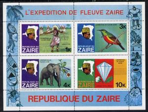 Zaire 1979 River Expedition m/sheet #1, 1k Dancer with re...