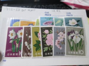 Japan #712-23 set MNH  2024 SCV = $12.80