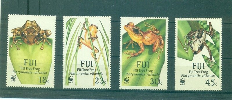 Fiji - Sc# 591-4. 1988 WWF Frogs. MNH $21.75.