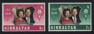 Gibraltar Royal Silver Wedding 2v 1972 MNH SC#292-293 SG#306-307