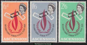 Ascencion Scott 115-117 Mint never hinged.