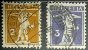 1909 SWITZERLAND Scott #146-147 William Tell's Son Free US Shipping