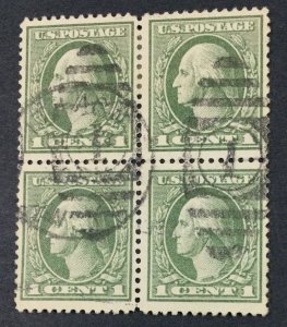 MOMEN: US STAMPS #536 BLOCK USED $150 LOT #48430