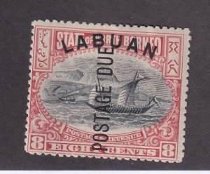 Labuan Scott # J6 F-VF OG mint previously hinged scv $ 110 ! see pic !