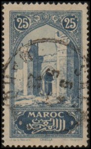 French Morocco 62 - Used - 25c City Gate, Chella (1917) (cv $1.25) +