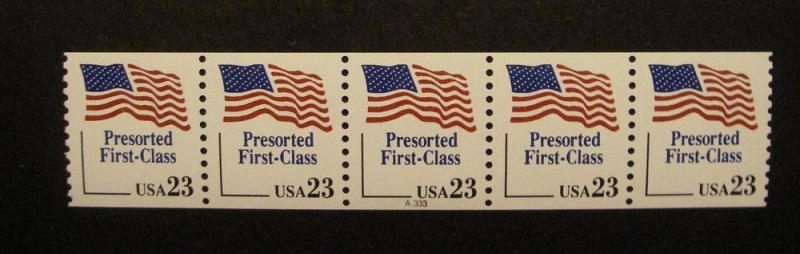 Scott 2605, 23 cent Presort Flag, PNC5, #A333, MNH