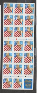 U.S. Scott Scott #2920a American Flag Stamp - Mint NH Booklet Pane - V12321