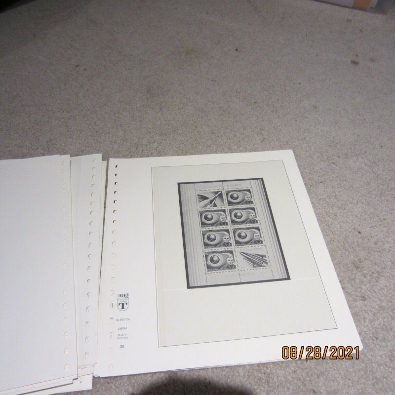 Lindner 1104-S 18 holes - 41 hingeless pages. Polish souvenir sheets/ Blocks 