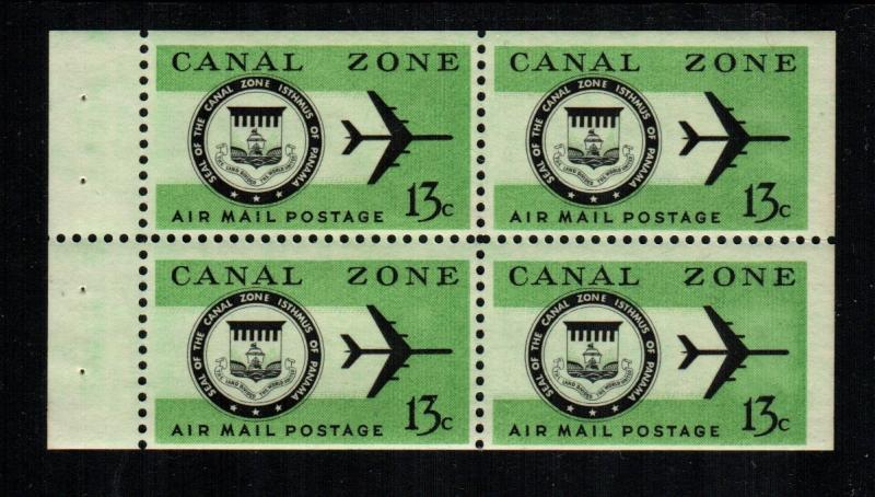 Canal Zone  C50a booklet pane    MNH cat $ 6.00