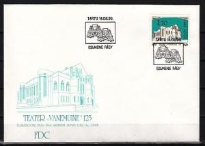 Estonia, Scott cat. 293. Theater Anniversary issue. First day cover. ^