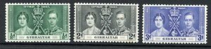 Gibraltar SG118/20 1937 Coronation M/M Cat 5.75 (7) 