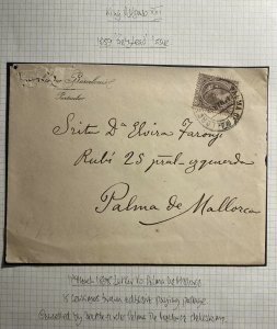 1898 Palma De Mallorca Spain Cover Locally Used