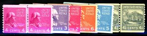 U.S. #841-846 MINT NH SET OF LINE PAIRS