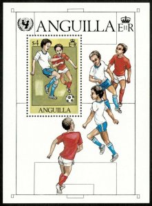 Anguilla 1981 - UNICEF, 35 Years, Soccer - Souvenir Sheet - Scott 452 - MNH