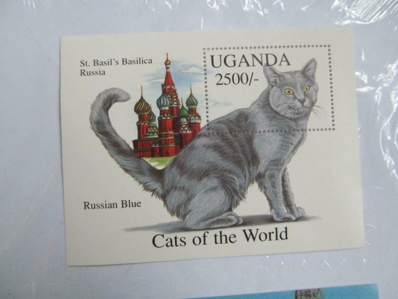 Uganda Russian Blue Cats of the World  M/S MNH