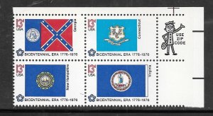 #1633-82 MNH Zip Block of 4