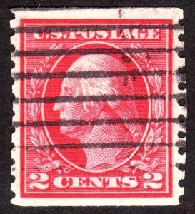 1914 US, 2c stamp, Used, George Washington, Sc 444, Cv 40$, Well centered