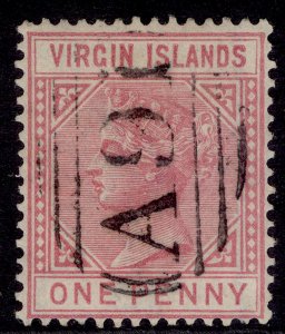 BRITISH VIRGIN ISLANDS QV SG29, 1d pale rose, FINE USED. Cat £55.