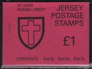 Jersey 1976 Booklet  Sc 138b 1p Trinity, Sc 139a 5p St Mary, Sc 141a 7p St. B...