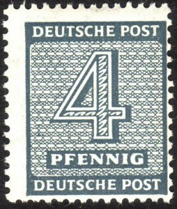 1945, Germany West Saxony 4pfg, MNH, Mi 127