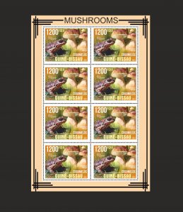 Stamps. Plants, Mushrooms Guinea - Bissau 2021 year , 6 sheet perforated