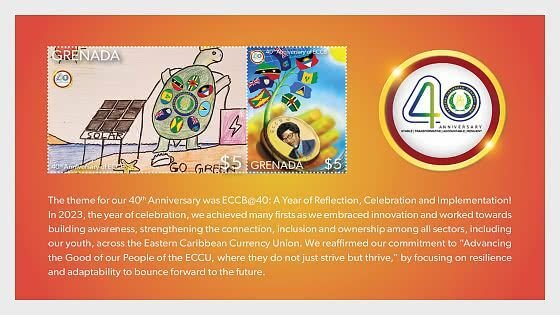 Grenada - Postfris/MNH - Sheet 40 years ECCB 2024